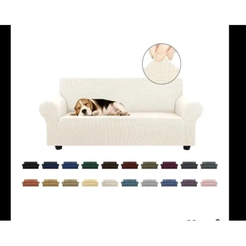 Stretch Dark Brown Sofa Slipcover L 79